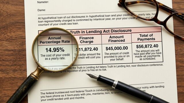 How to Read a Truth in Lending Disclosure on a Loan