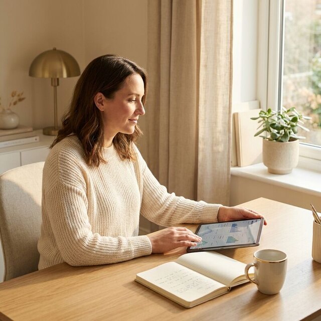 Person comparing loan offers on a laptop
